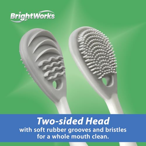 Brightworks ECO Tongue Cleaner – 100% PCR Dual-Sided with Refills