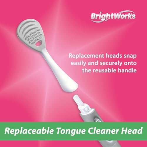 Brightworks ECO Tongue Cleaner – 100% PCR Dual-Sided with Refills