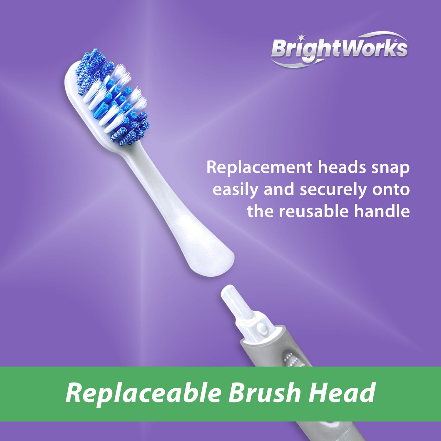 Brightworks ECO Toothbrush – 100% PCR Handle with 2 Brush Heads