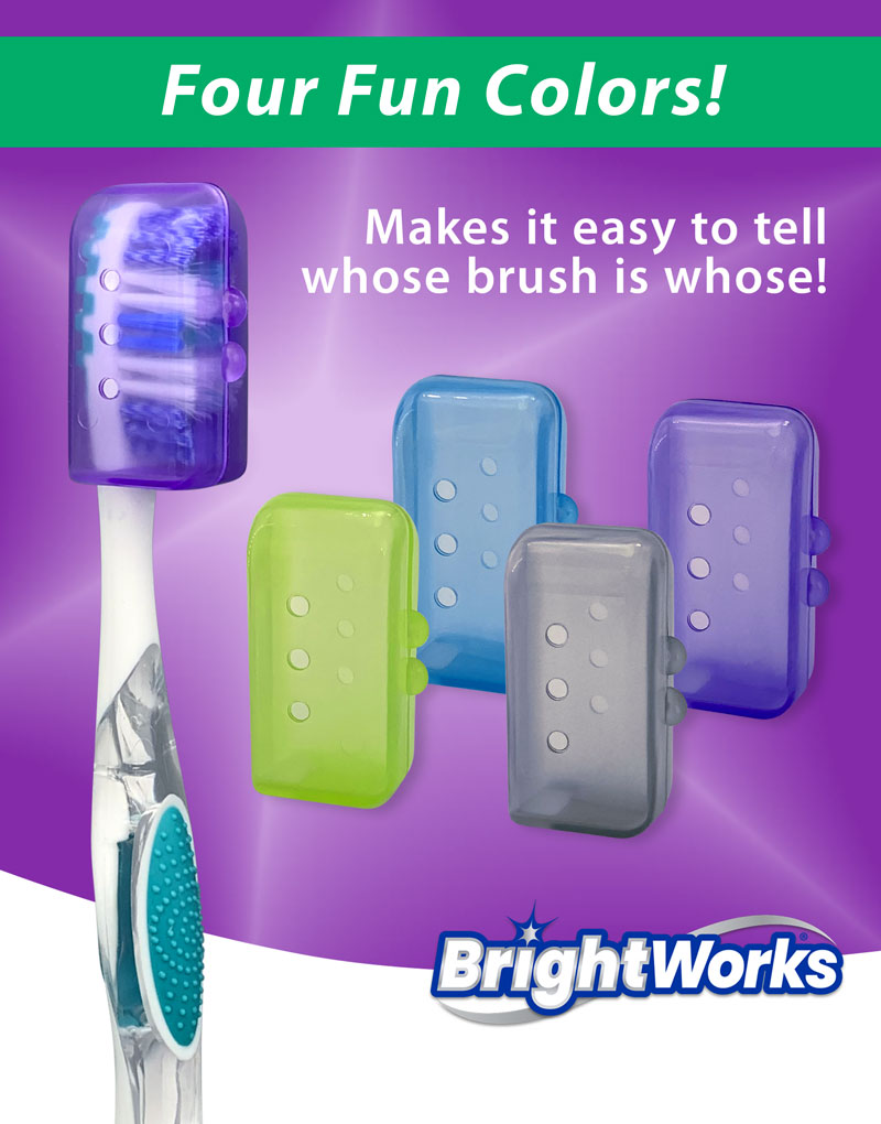 BrightWorks Toothbrush Covers - 1 pack (4 covers)