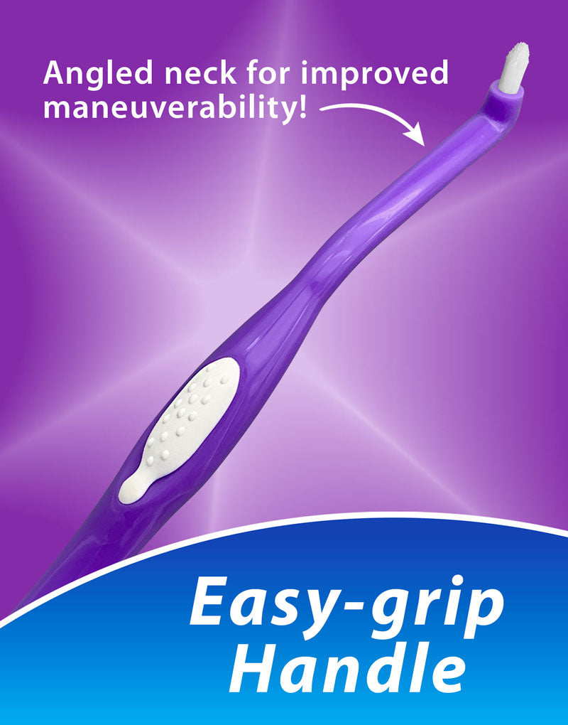 BrightWorks End Tuft Brush, Cleans Difficult Areas Such as Around Crowns, Bridges, implants and Wider Gaps Between Teeth - 1 count