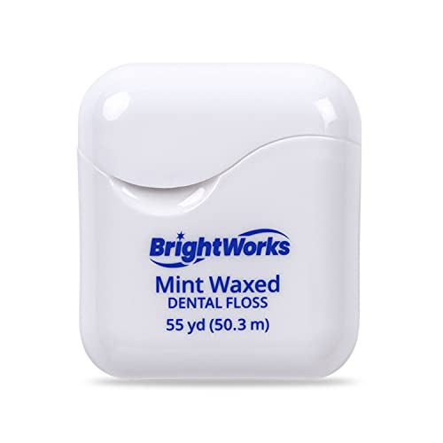 BrightWorks Dental Floss Mint Waxed - 55 Yards (Pack of 4)